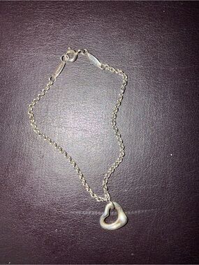Tiffany & Co. Silver Open Heart Charm Bracelet - Silver